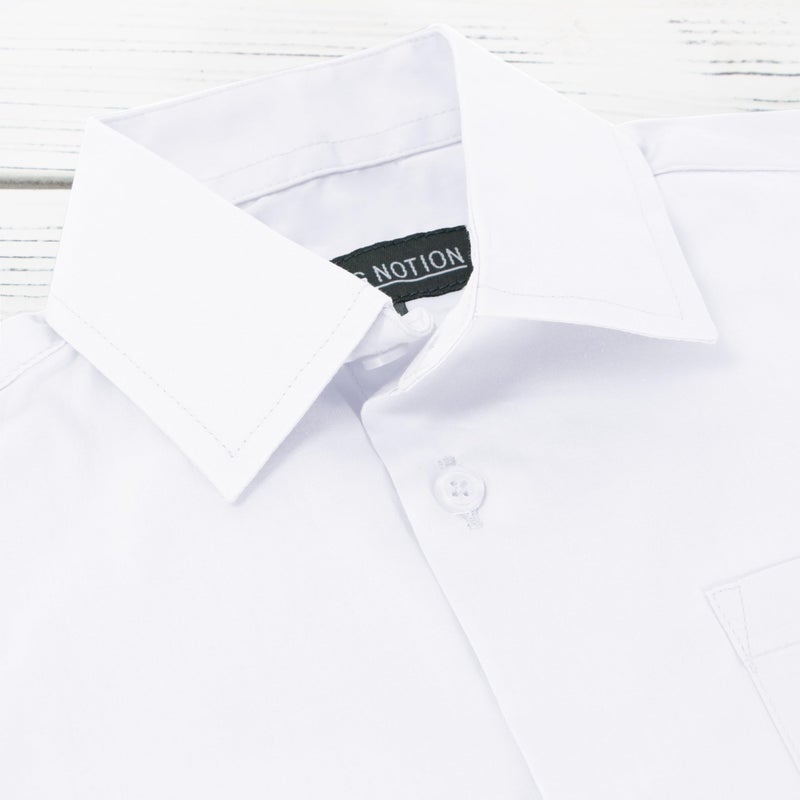 Spring Notion Big Boys' Long Sleeve Dress Shirt 10 White - Image 4